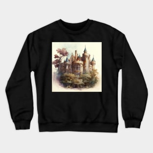 Watercolor Castle Crewneck Sweatshirt